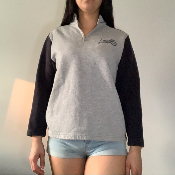 🏒Roots Official NHL Toronto  Maple Leafs 1/4 Zip Sweater Women’s Size Medium🏒 - Picture 2 of 11